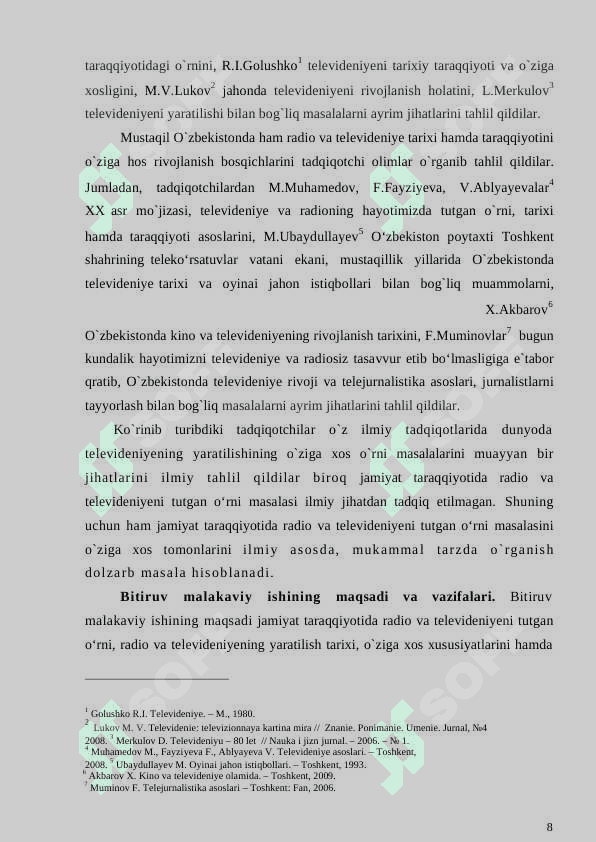 JAMIYAT TARAQQIYOTIDA RADIO VA TELEVIDENIYENI TUTGAN O‘RNI 8