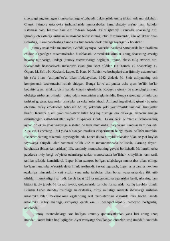 SHAXSNING IJTIMOIY USTANOVKALARI 5