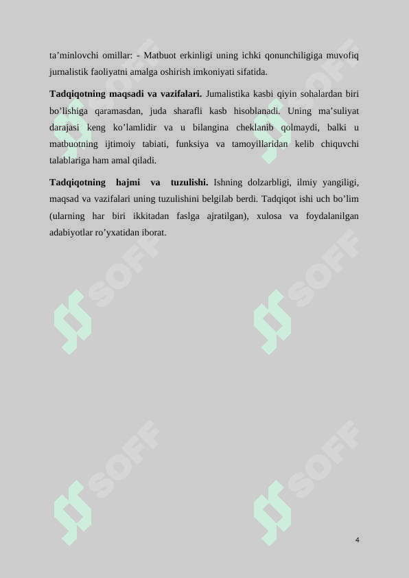 Jurnalist kasbiga qóyiladigan zamonaviy talablar 4