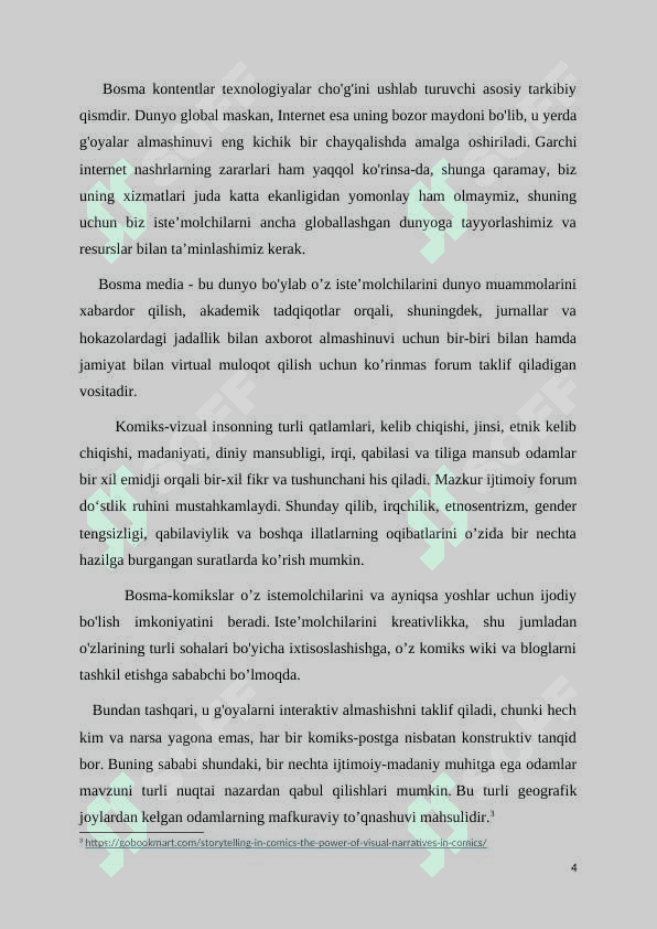 Komiks – vizual storitelling namunasi sifatida 4