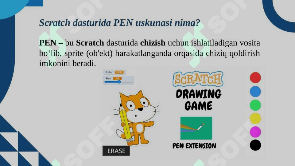 Scratch dasturida PEN uskunasidan foydalanish 2