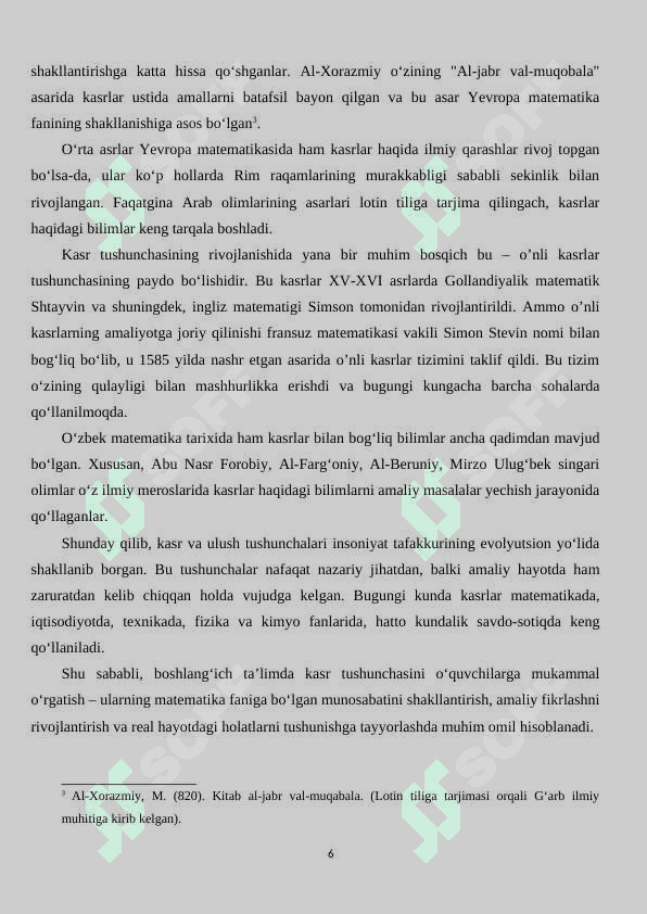 ULUSH VA KASR, O’NLI KASR MAVZUSINI O’RGATISHDA KO’RGAZMALI QURULLARDAN FOYDALANISH. 6