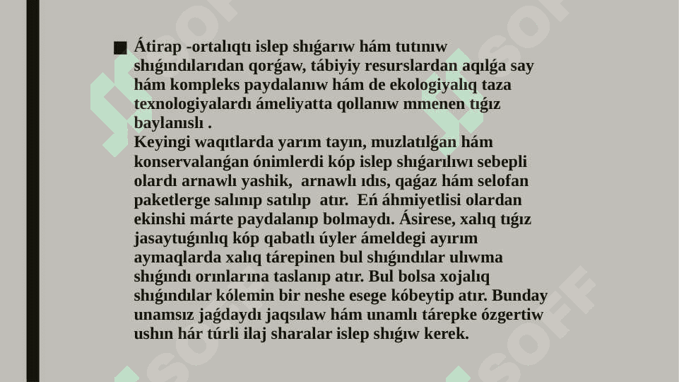 Shıǵındı máseleleriniń ǴXQ da sáwleleniwi 2