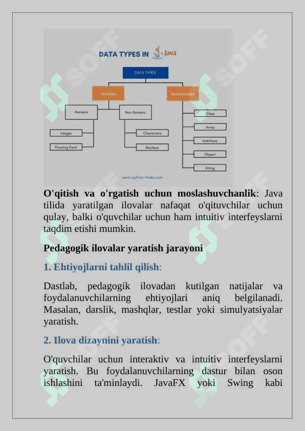 Java tizimi orqali pedagogik ilovalar yaratish 3