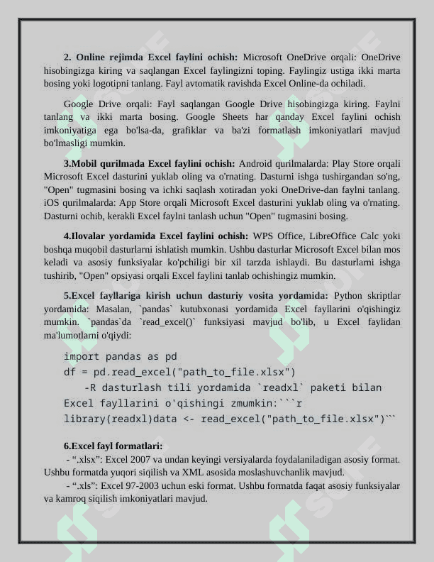 Pythonda OPENPYXL kutubxonasi yordamida excel fayllarini boshqarish 4
