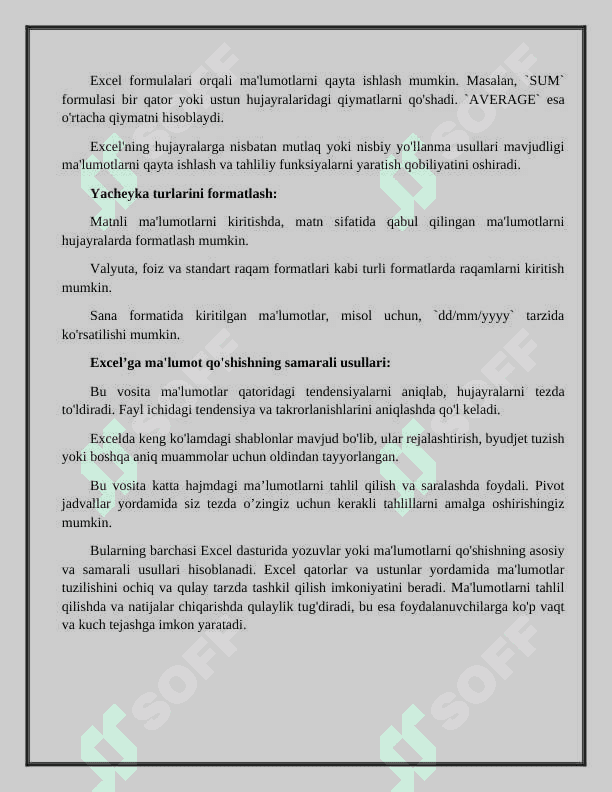 Pythonda OPENPYXL kutubxonasi yordamida excel fayllarini boshqarish 6