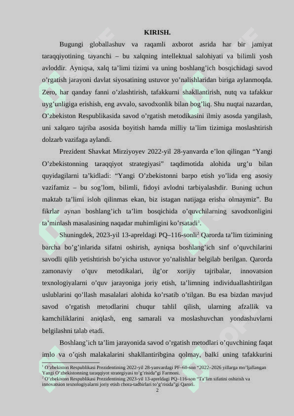 Savod o’rgatish metodlariga qiyosiy tanqidiy tahlil 2