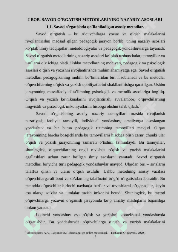 Savod o’rgatish metodlariga qiyosiy tanqidiy tahlil 5