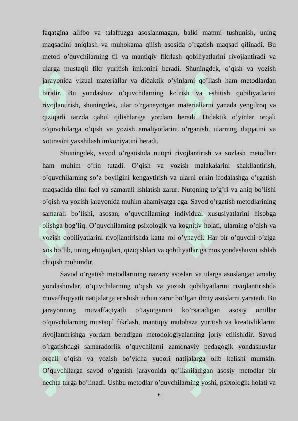 Savod o’rgatish metodlariga qiyosiy tanqidiy tahlil 6