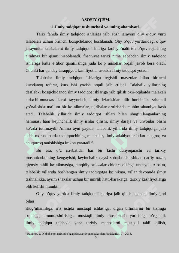 Tadqiqotlarning ilmiy va metodologik jihatlari 5
