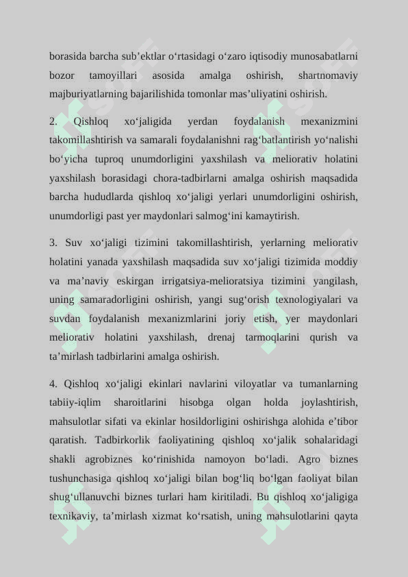 MAVZU MUSTAQILLIK YILLARIDA QISHLOQ XO’JALIGI VA SANOAT SOHASIDAGI ISLOHOTLAR 8
