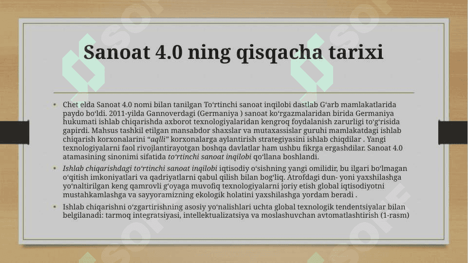 Sanoat 4.0 texnologiyasi 4