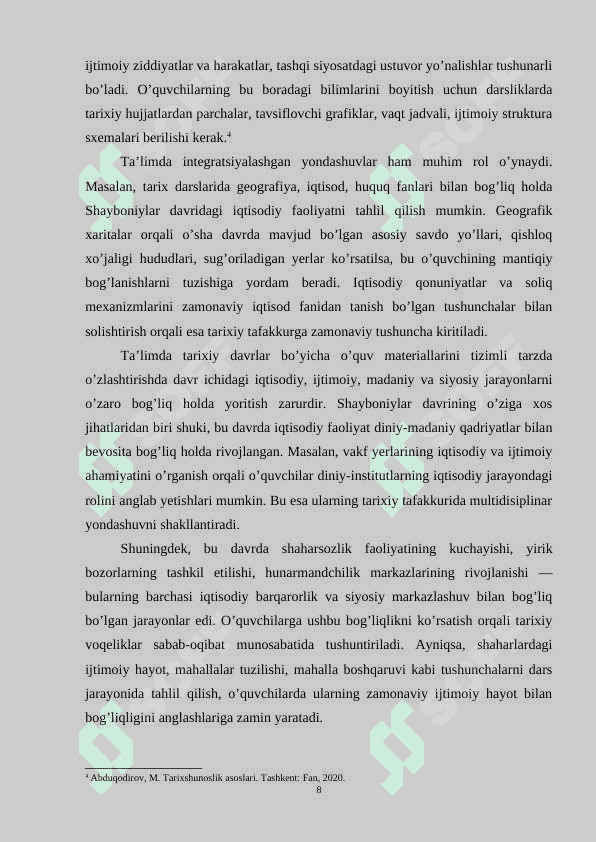 Shayboniylar davrida ijtimoiy iqtisodiy hayot mavzusini o’qitishda grafik organayzerlardan foydalanish 8