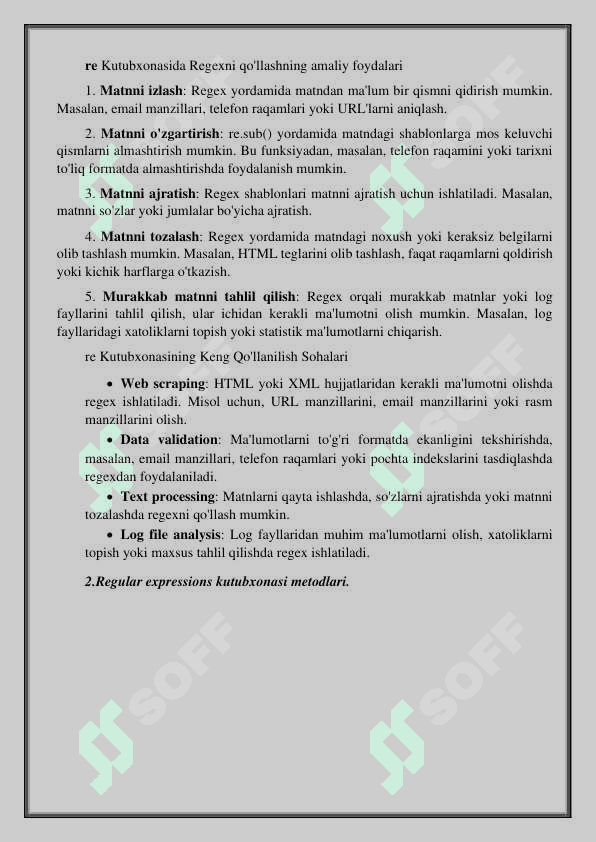 Pythonda Regular expressions kutubxonasi 3