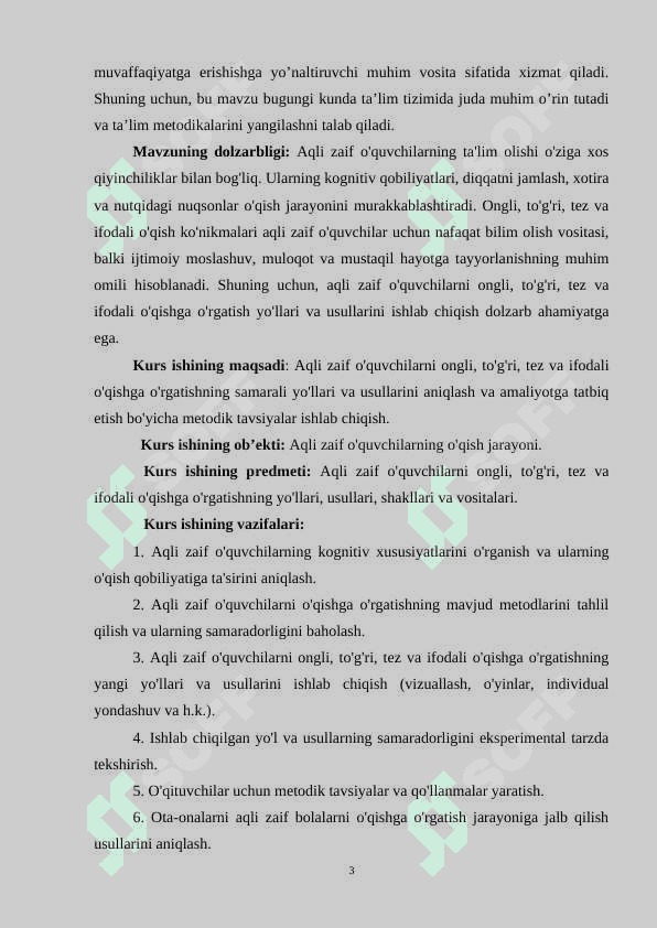 Aqli zaif o’quvchilarni ongli , to’g’ri , tez , ifodali o’qishga o’rgatish yo’llari , usullari 3