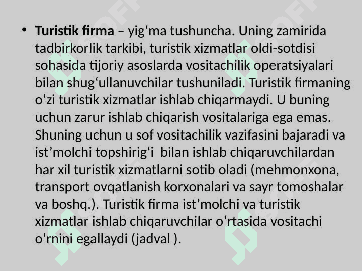 TURIZM INFRATUZILMASIDA SAYOHAT AGENTLIKLARI 4