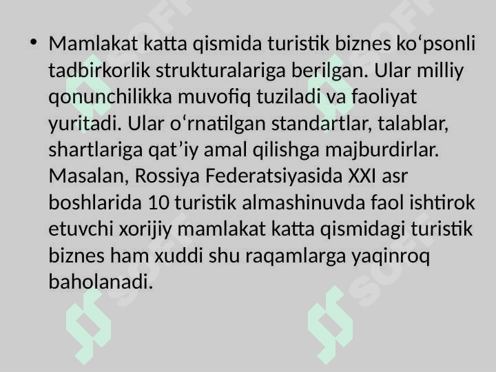 TURIZM INFRATUZILMASIDA SAYOHAT AGENTLIKLARI 6