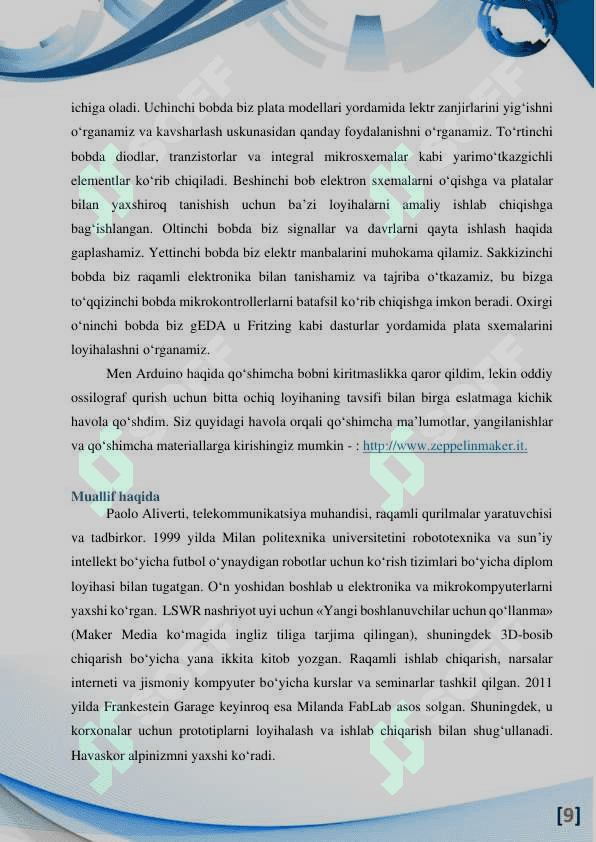 BOSHLANG‘ICHLAR UCHUN ELEKTRONIKA 7