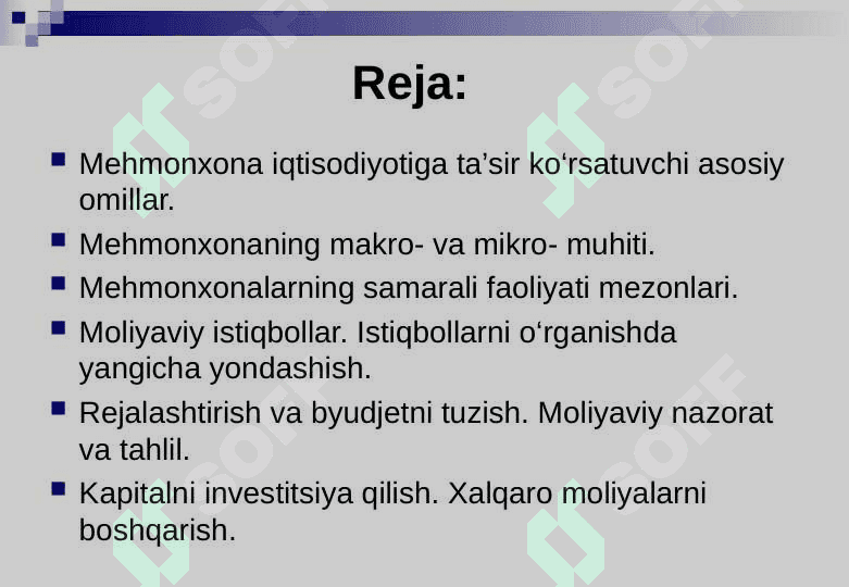 Mehmonxonalar faoliyati samaradorligini oshirish yo‘llari 2