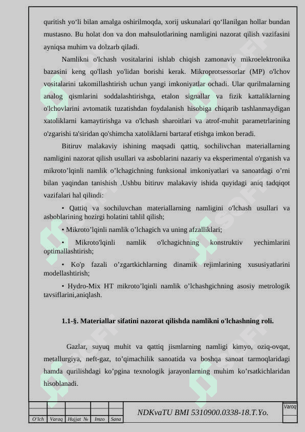Mikroto‘lqinli namlik o‘lchagichlarining metrologik xususiyatlari. 4