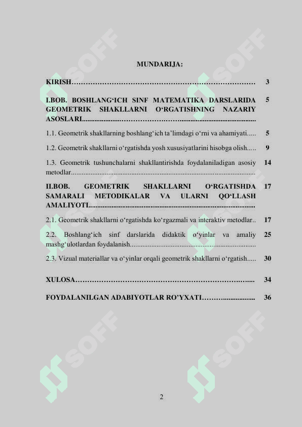 Boshlangʻich sinf matematika darslarida geometrik shakllarni oʻrgatish 2