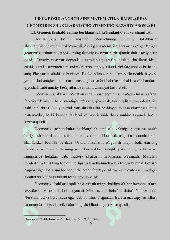 Boshlangʻich sinf matematika darslarida geometrik shakllarni oʻrgatish 5
