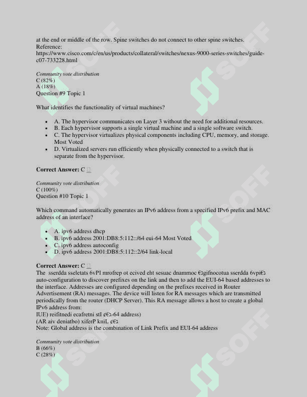 CCNA 200-301 1100 ta testlar javobi bilan 8