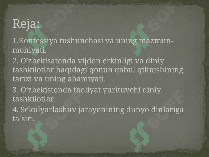 O‘zbekistonda faoliyat yurituvchi diniy tashkilotlar 2