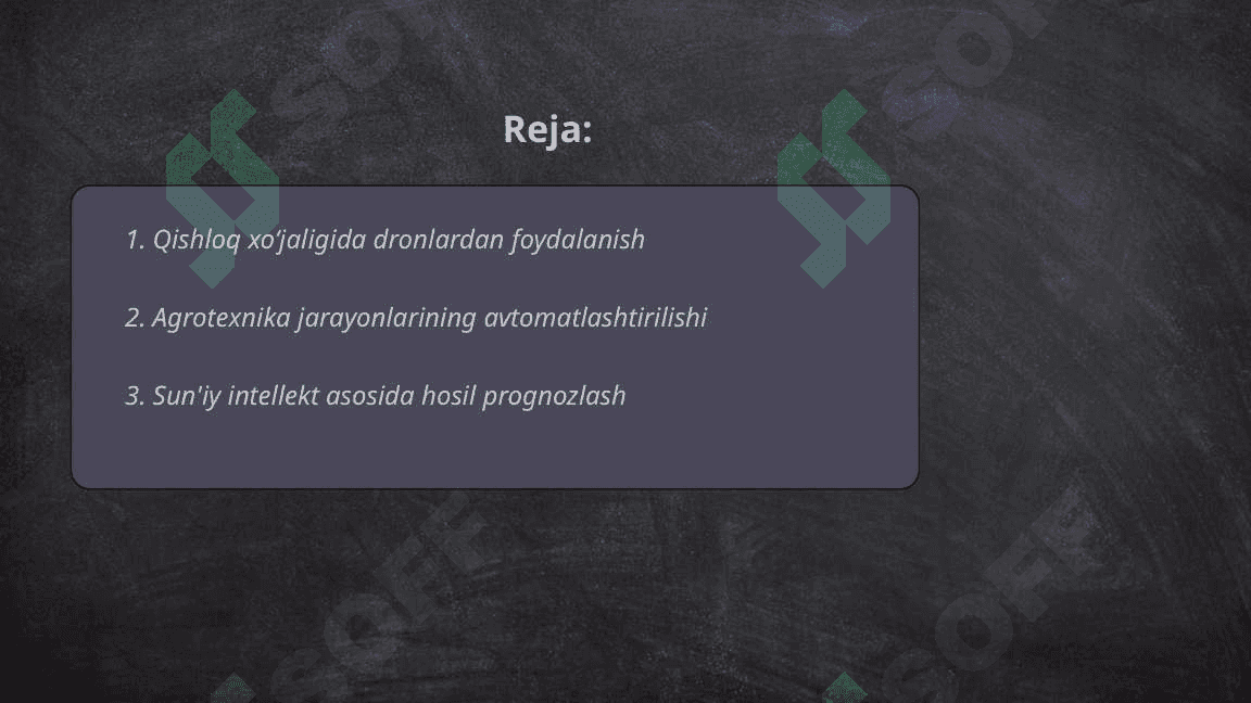 Qishloq xo’jaligida IT texnologiyalaridan foydalanish 2