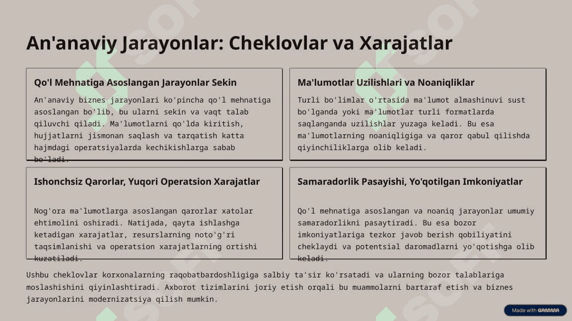 Korxonalarda Axborot Tizimlarini Joriy Etishning Iqtisodiy Samarasi 2