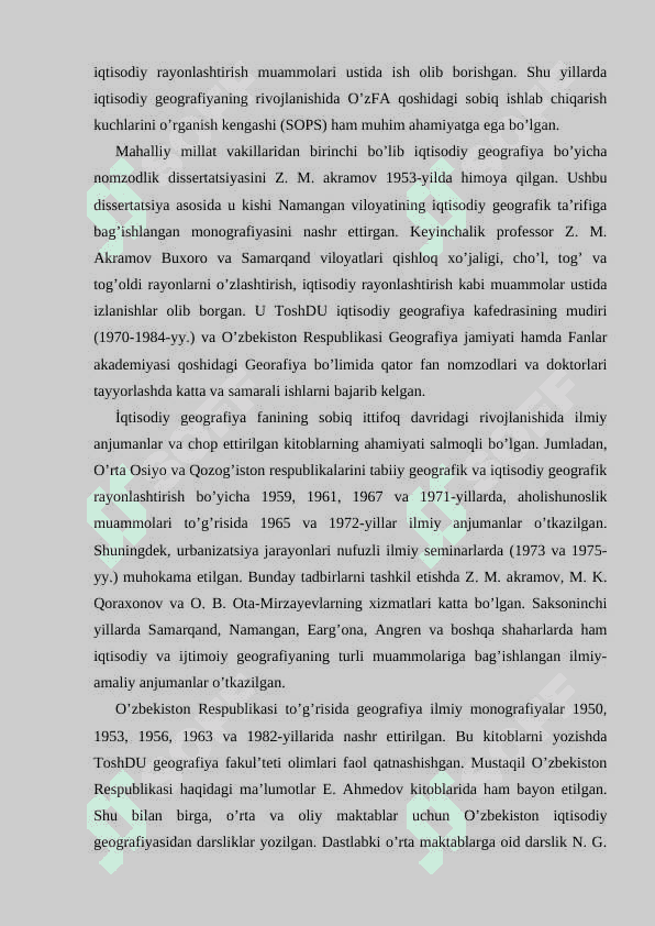 İQTİSODİY VA İJTİMOİY GEOGRAFİYaNİNG O’ZBEKİSTONDA RİVOJLANİSHİ 4