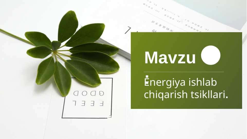 Energiya ishlab  chiqarish tsikllari 1