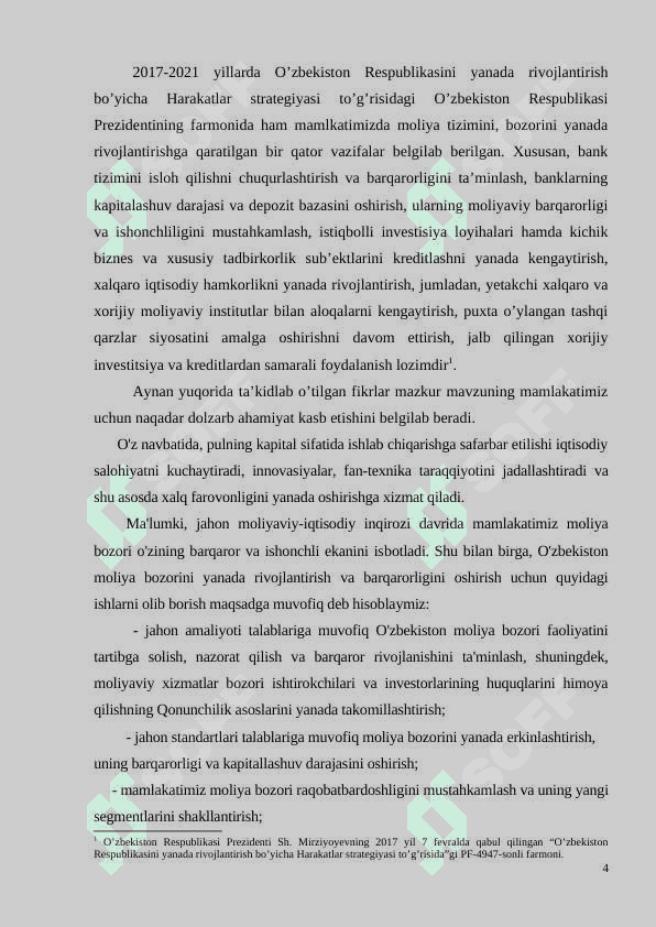 Moliyaviy bozorlar va moliyaviy vositachilarning moliyaviy oqimda tutgan o’rni. 4