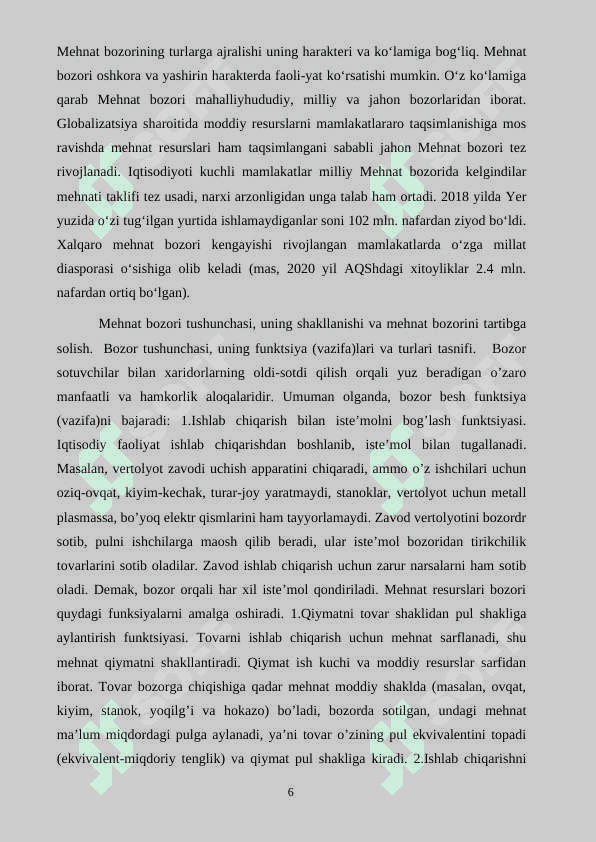 Mehnat bozori va korxonalarda mehnat resurslaridan foydalanish 6