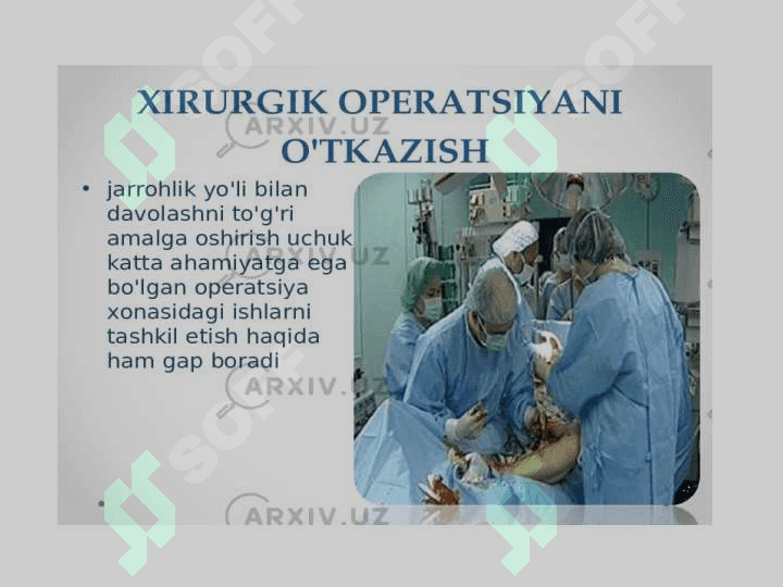 Xirurgiya va reanimatsiya bo'limlari asosiy jihozlari 4