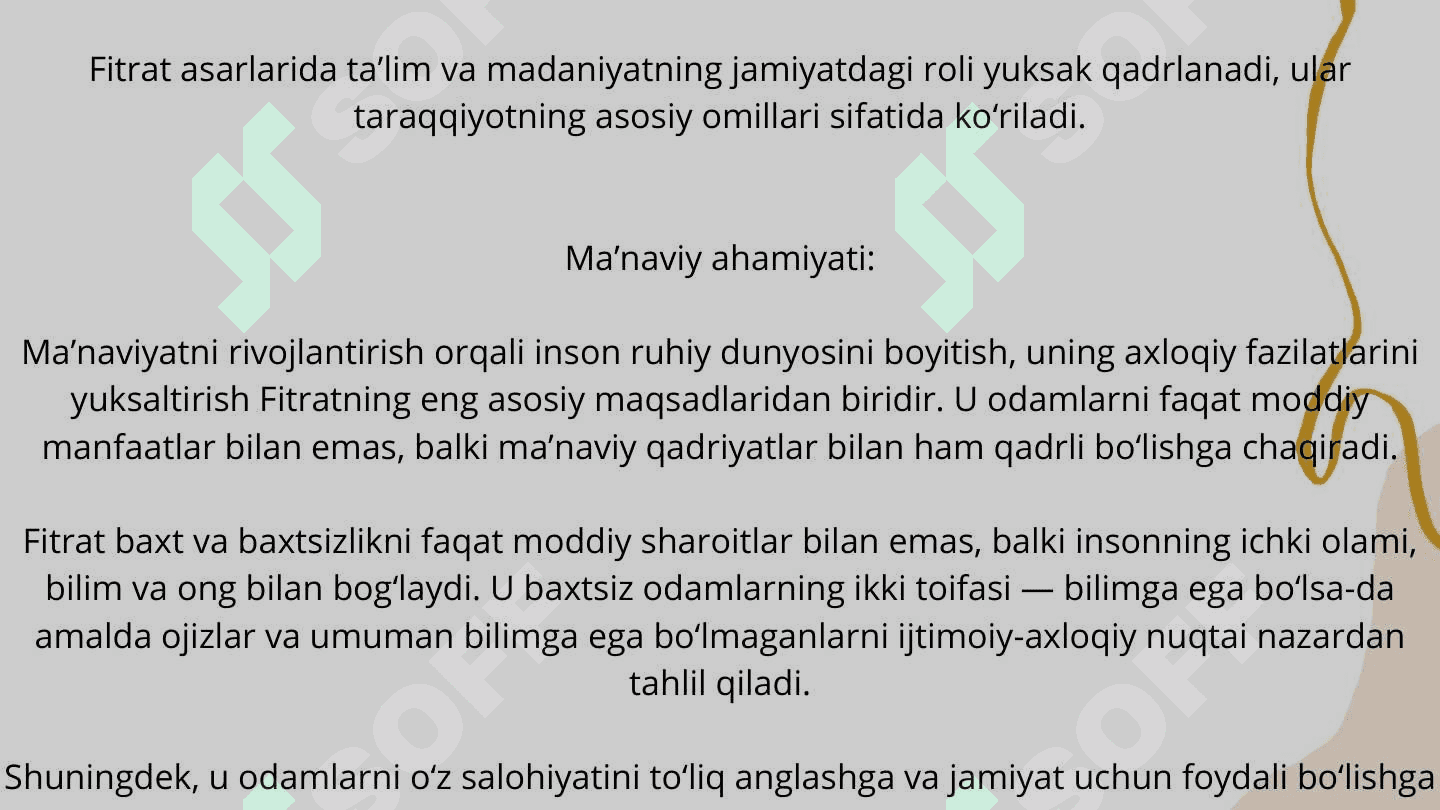 Abdurauf Fitratning Rahbari najot risolasidagi baxtsiz odamlarning ikki toifasidagi oid qarashlari. 7