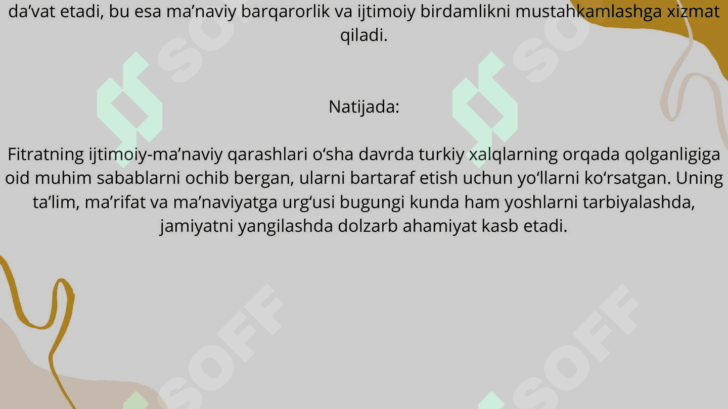 Abdurauf Fitratning Rahbari najot risolasidagi baxtsiz odamlarning ikki toifasidagi oid qarashlari. 8