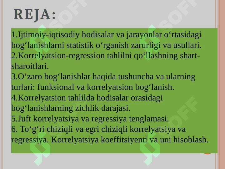 КORRELYATSION VA REGRESSION TAHLIL 2