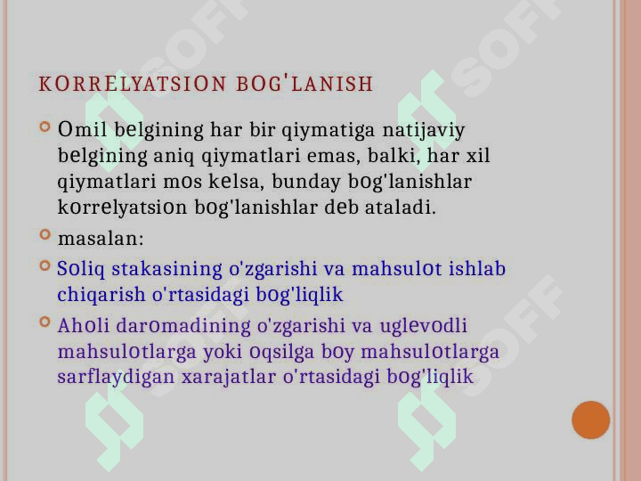 КORRELYATSION VA REGRESSION TAHLIL 8