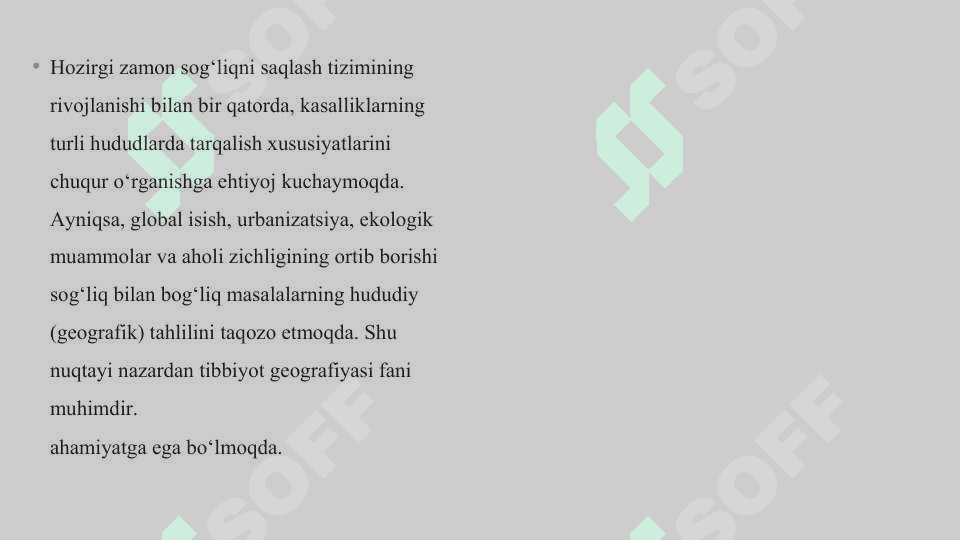 TIBBIYOT GEOGRAFIYASI 2