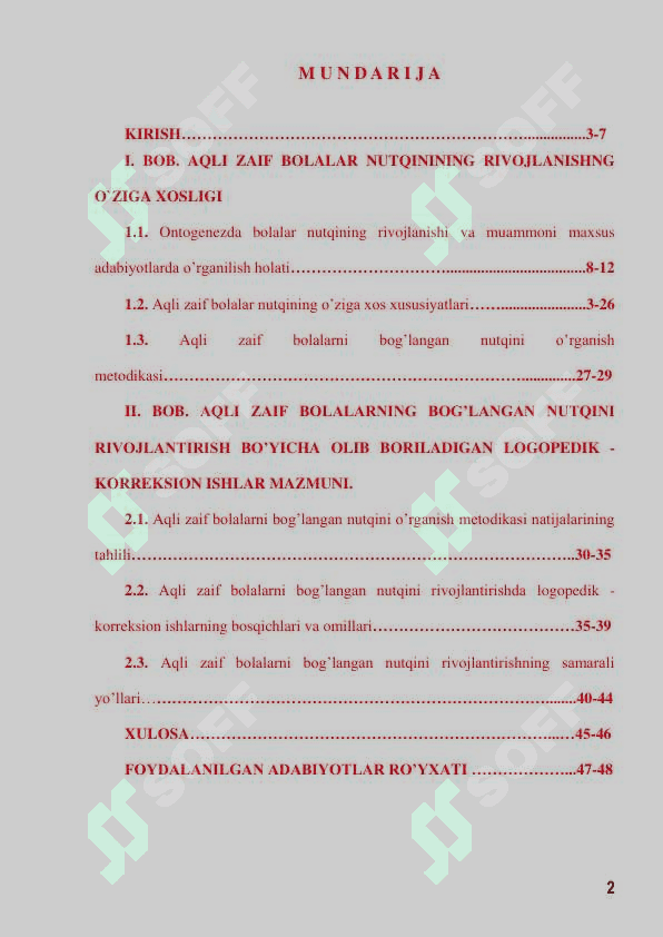 aqli zaif bolalar nutqining oziga xos xususiyatlari va ular bilan ishlash 2