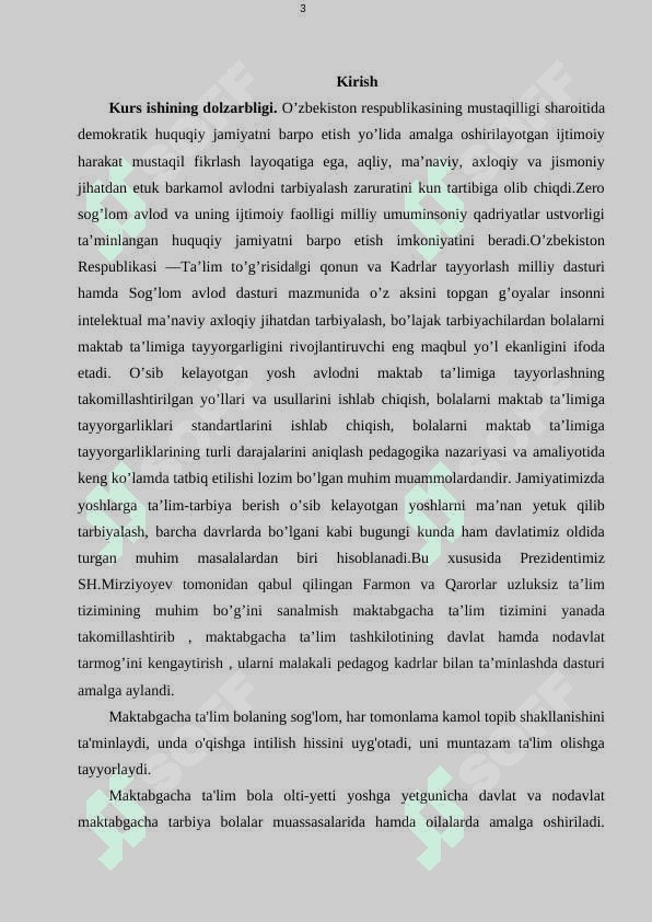 BOLALARNI  MAKTAB  TA’LIMIGA TAYYORLASHDA TA’LIM TARBIYAVIY JARAYONNING 3