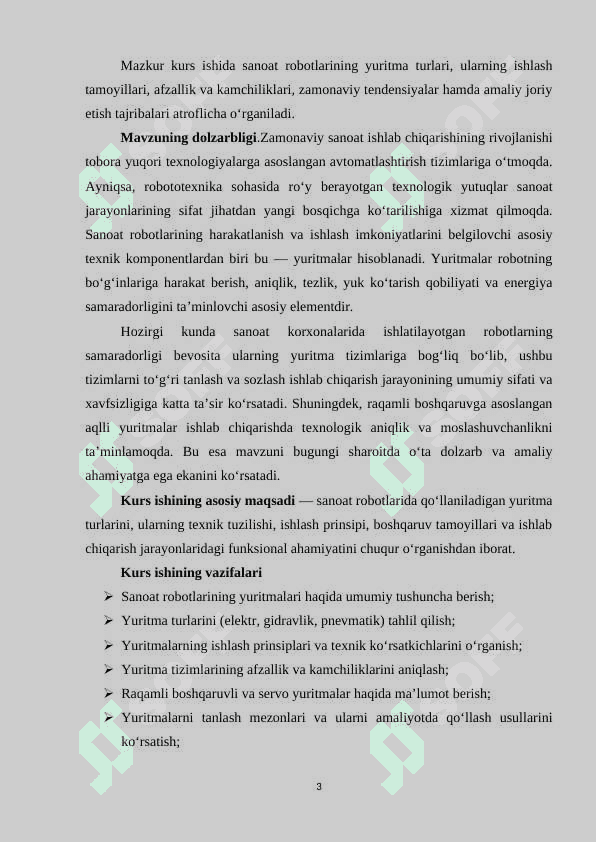 Sanoat robotlarning yuritmalari 3