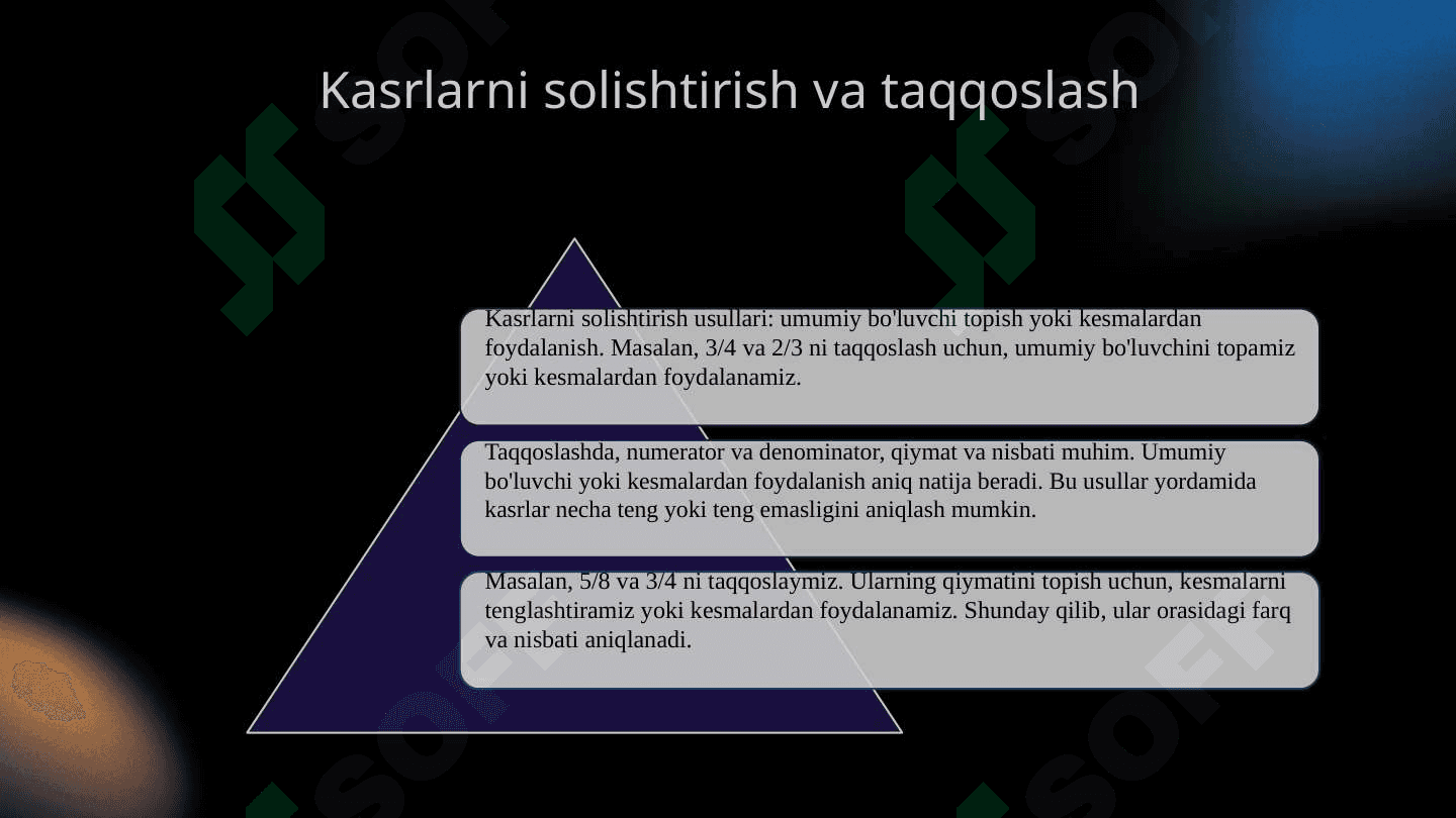 Boshlanĝich sinflarda kasr tushunchasi bilan tanishtirish metodikasi 5