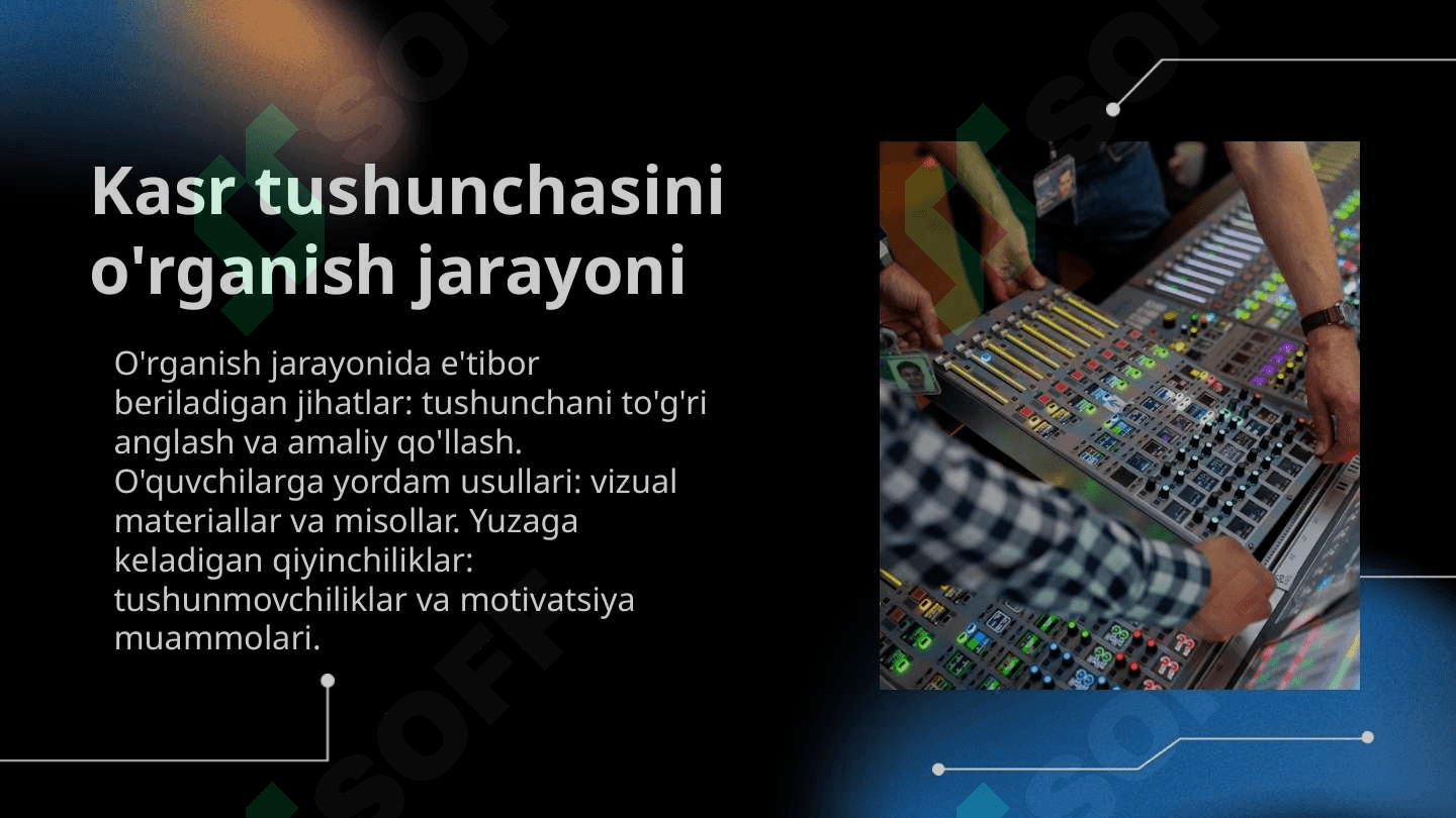 Boshlanĝich sinflarda kasr tushunchasi bilan tanishtirish metodikasi 7