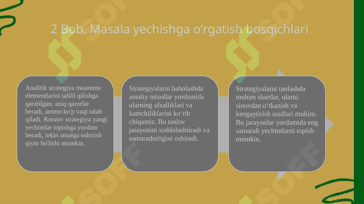 Masala yechishga oʻrgatish bosqichlari va uning mantiqiy asosi 6