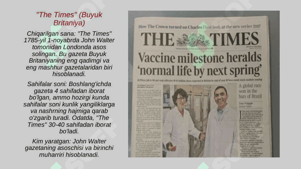 Bosma nashr "The Times", "New Times", "Bloomberg", "Sabah"lar(matn va mazmun-maqsad)ni taxlil qilish 4
