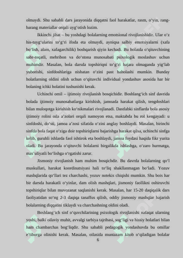 Boshlang’ich sinf o’quvchilarda mustaqil ishlash ko’nikmasini shakillantirish 6