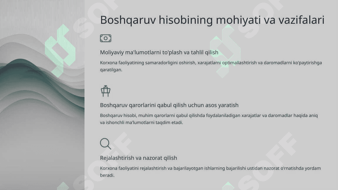 Standart-cost tizimi asosida boshqaruv hisobini tashkil etish 2