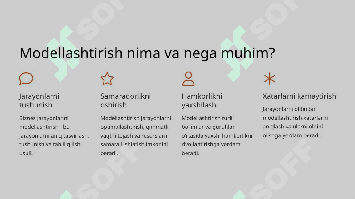 Biznes jarayonlarini modellashtirish uslubiyati 2